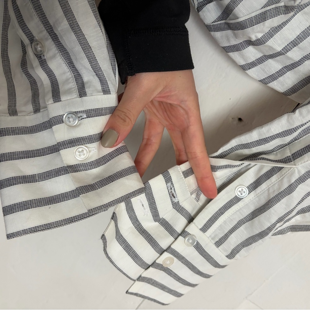Significant Other Striped Blouse 2 - Picture 3 of 12